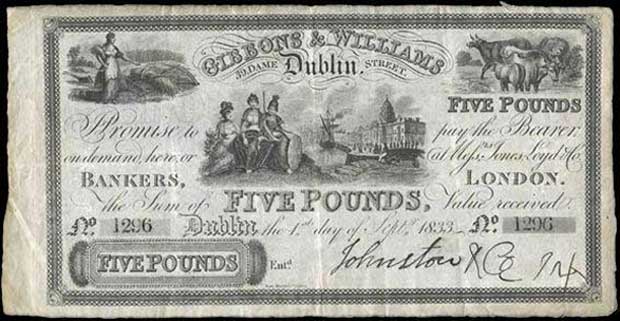 Gibbons & Williams, Five Pounds, Dublin and London