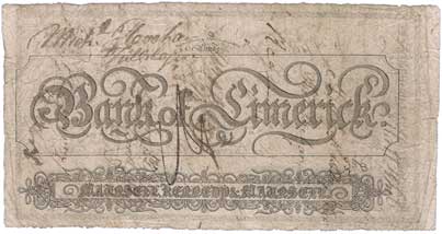 Bank of Limerick, banknote reverse