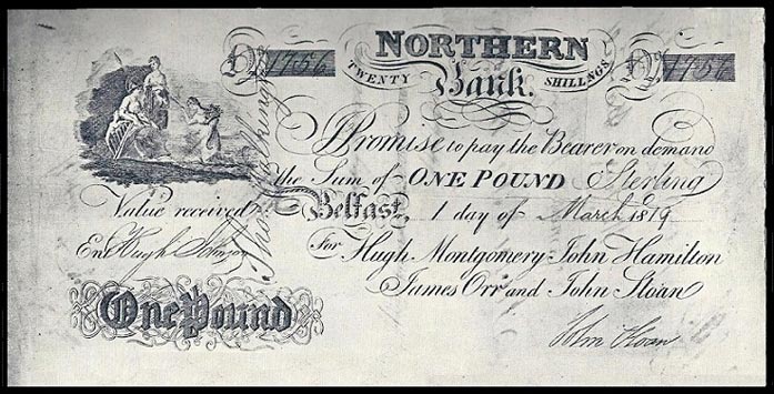 Northern Bank One Pound 1819, Hugh Montgomery