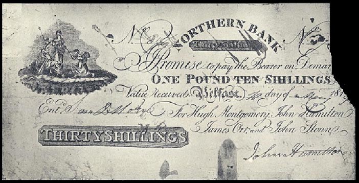 Northern Bank 30 Shilling note 1810