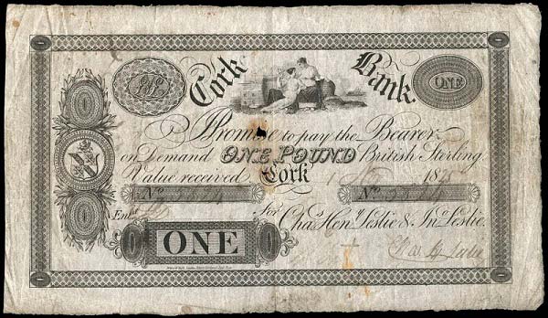 One Pound, Cork Bank, 1st Nov 1825