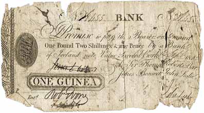 Roberts and Leslie, Cork Bank One Guinea 1806
