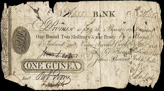 One Guinea, 15 September 1806 Sir Thomas Roberts Bar, James Bonwell & John Leslie