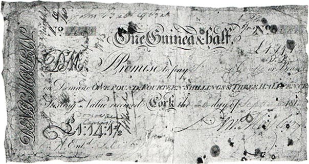 Denis Moylan, One Pound Fourteen Shillings and Three Half Pence, 30th September 1813