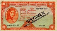 Currency Commission Ireland 10 Shillings 1938