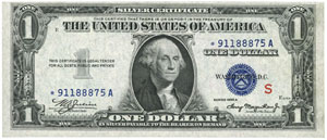 USA 1935A Silver Certificate Experimental Red S