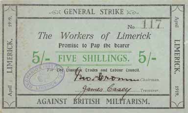 Limerick Soviet 5 Shillings