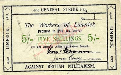 Limerick Soviet 5 Shilling Note