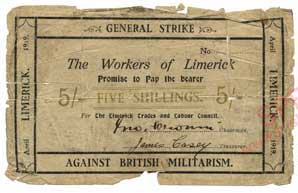 Limerick soviet 5 Shillings