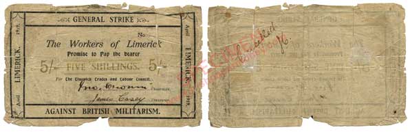 Limerick Soviet Treasury Notes 1919