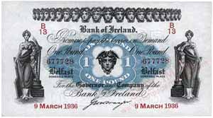 Bank of Ireland One Pound 1936
