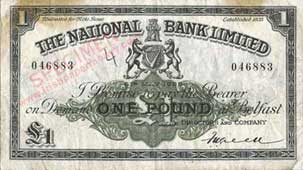 National Bank One Pound 1929