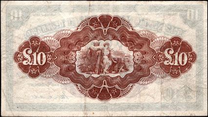 National Bank Ten Pounds 1929 reverse