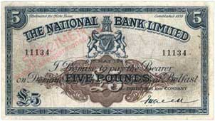 National Bank Five Pounds 1929