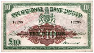 National Bank 10 Pounds 1933
