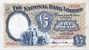 National Bank Five Pounds 1939