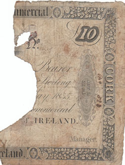 Agricultural and Commercial Bank of Ireland. Ten Pounds, May 1835