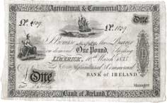 Agricultural and Commercial Bank One Pound 1835