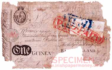 bank of ireland one guinea 1797
