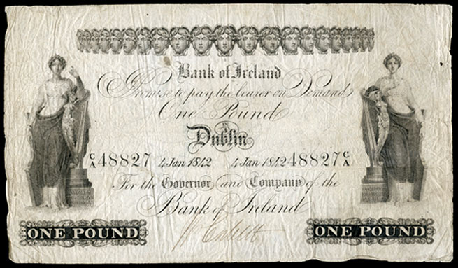 Bank of Ireland One Pound 1842