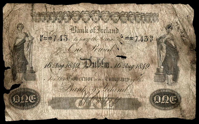 Bank of Ireland One Pound 1849