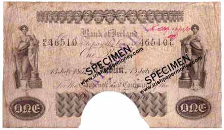 Bank of Ireland One Pound 1855