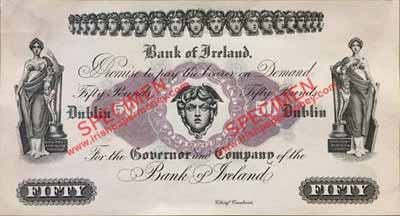Bank of Ireland 50 Pounds 1922