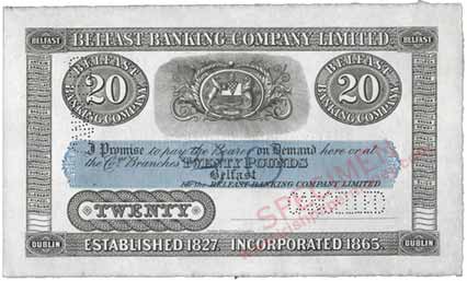 belfast banking company limited 20 pounds 1917