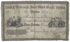 Hibernian Bank three pounds 1829