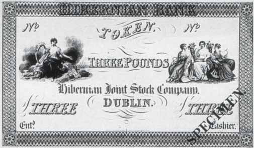 Hibernian 3 Pounds 1826 Token