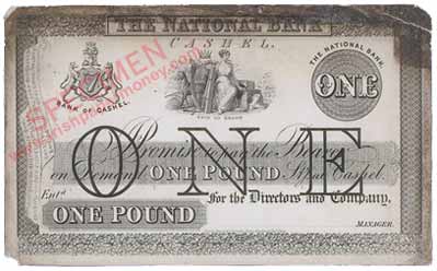 National Bank one pound 1870
