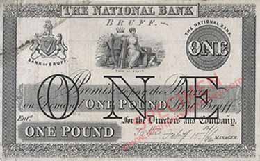 National Bank one Pound 1866