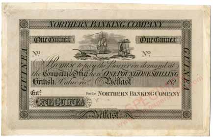 Northern Banking Company One Guinea 1825