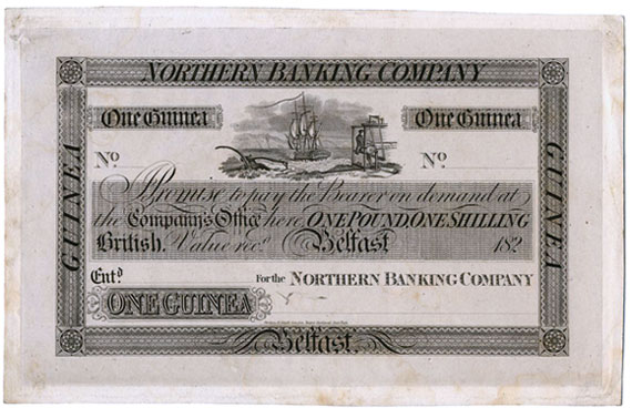 Northern Bank One Guinea Proof ca1825
