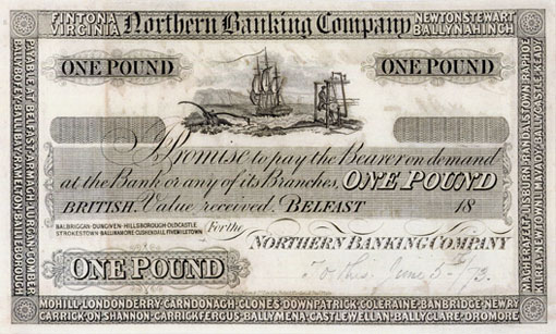 Northern Bank One Pound proof 1873