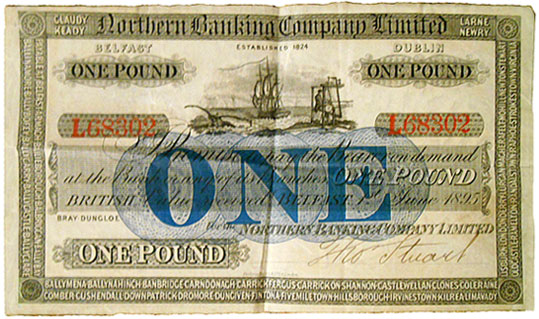 Northern Banking Company Limited One Pound 1895