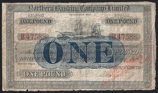 Northern Bank One Pound 1 May 1916