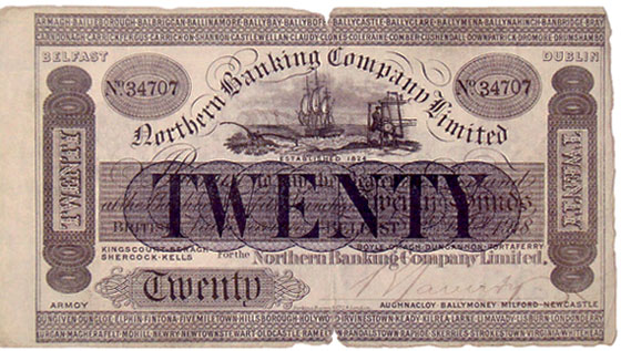 Northern Banking Company Limited Twenty Pounds 1 Feb 1918