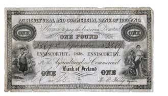The Agricultural and Commercial Bank of Ireland, one pound