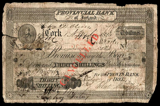 Provincial Bank of Ireland 30 Shillings 1825