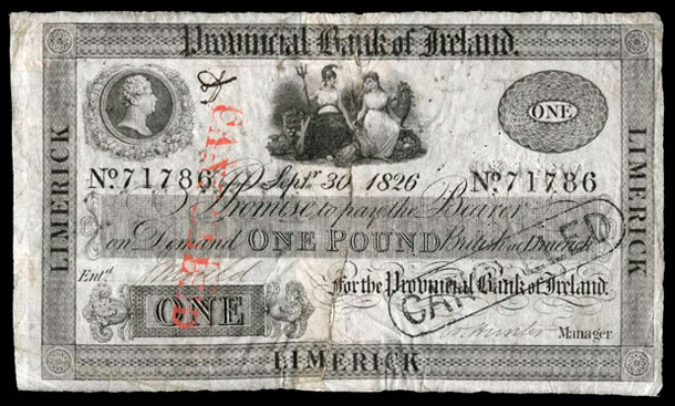 Provincial Bank of Ireland One Pound 1826