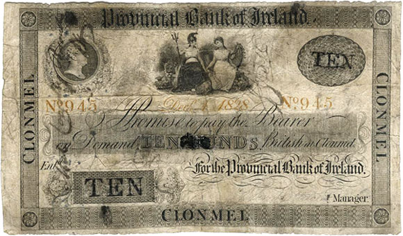 Provincial Bank of Ireland 10 Pounds 1828