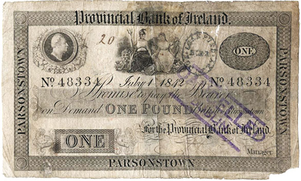 Provincial Bank of Ireland One Pound 1842
