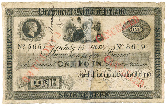 Provincial Bank of Ireland One Pound 1839