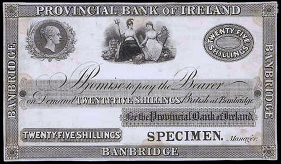 Provincial Bank of Ireland 30 Shillings proof ca1841