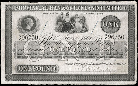 Provincial Bank of Ireland One Pound 1 June 1901