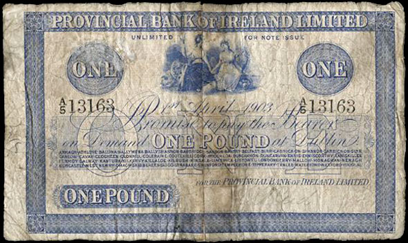 Provincial Bank of Ireland One Pound 1 April 1903