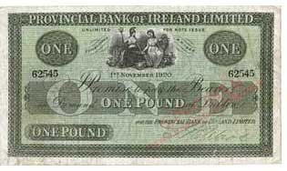Provincial Bank of Ireland One Pound 1920