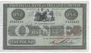 Provincial Bank of Ireland One Pound 1927