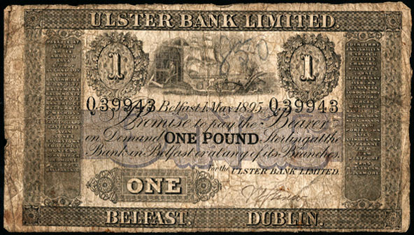 Ulster Bank Limited One Pound 1895